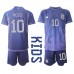 Cheap Argentina Lionel Messi #10 Away Football Kit Children World Cup 2022 Short Sleeve (+ pants)